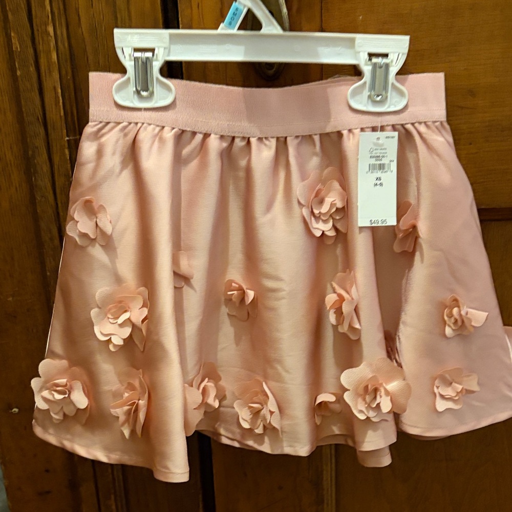 GAP Pink Floral Skater Skirt